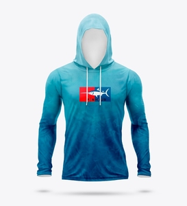 เสื้อฮู้ดดี้ลายปลาพิมพ์ลายตามสั่ง เสื้อตกปลา ป้องกันแสงแดด UPF50 แห้งเร็ว ระบายอากาศได้ดี แขนยาว พร้อมหน้ากาก - Product Image 6