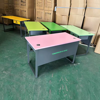 Bureau moderne en métal durable et personnalisable, respectueux de l'environnement, ergonomique pour le bureau et la maison, avec 2 tiroirs verrouillables