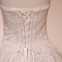 2-in-1 Brautkleid Trägerlos Abnehmbarer Satin-Überrock Spitze Perlen Rüschen Übergröße Brautkleid Maßanfertigung Großhandel