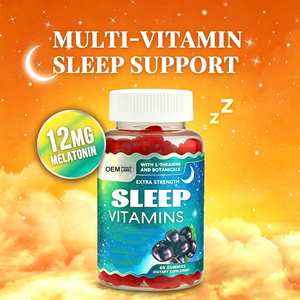 Gomitas de Vitaminas para Dormir de Fuerza Extra Natural con Etiqueta Privada Personalizada OEM, 12 mg de Melatonina, L-Teanina y Baya de Saúco, Mejoran la Inmunidad - Product Image 1
