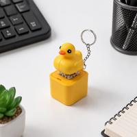 Gantungan Kunci Mekanik Dinosaurus Bebek Kucing, Mainan Fidget Dewasa, Gantungan Kunci Klik, Dekorasi Meja, Penguji Tombol Mini Keyboard