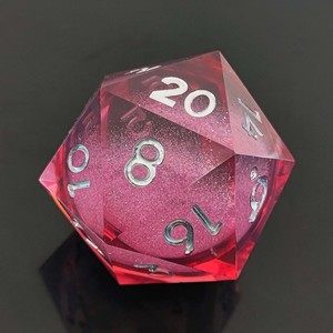 Dés à <span class=keywords><strong>20</strong></span> faces personnalisables en vrac, couleurs mélangées, effet sable mouvant, D&D D20 55mm, <span class=keywords><strong>super</strong></span> grand, bleu aléatoire - Product Image 2