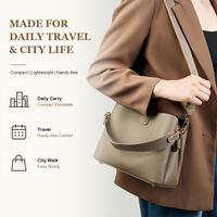 Sac à bandoulière en cuir véritable pour femmes avec sangle réglable détachable pour usage professionnel, fournisseur de sacs OEM