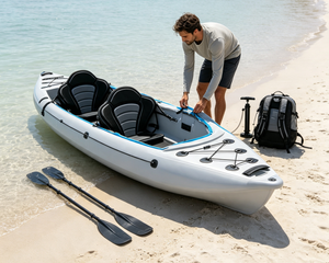 Kayak Inflable de Alto Rendimiento con Pedales, Tipo Sit-on-Top, para 2 Personas, Canoa para Río - Product Image 1
