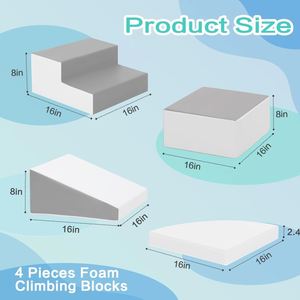 Toddler Toys Indoor Outdoor Fun Soft Pu Leather <b>Play</b> Structure <b>Foam</b> Blocks for Crawling and Sliding - Product Image 3
