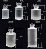 Emballage de luxe pour soins de la peau 10ml 15ml 20ml 30ml 50ml 100ml 120ml 150ml Bouteilles à pompe givrées en verre pour huile essentielle et lotion