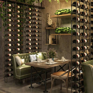 Espositore per Vini Personalizzato in Acciaio <span class=keywords><strong>Inox</strong></span> da Pavimento a Soffitto, Arredamento per Ristoranti e Bar - Product Image 4