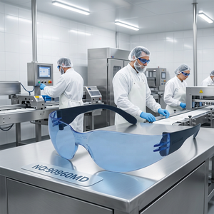 Gafas de Seguridad Detectables por Metal para la Industria Alimentaria, Lentes de Policarbonato, Diseño Ergonómico, Certificación CE ANSI, para Plantas de Procesamiento de Alimentos - Product Image 2