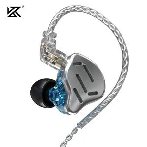 KZ Zax入耳式监视器HiFi立体声噪音隔离运动IEM有线耳机/带De的耳机