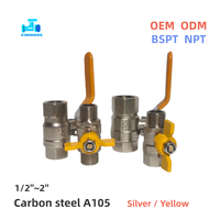 Katup Bola Baja Karbon Berkualitas Tinggi Harga Kompetitif OEM ODM Manual untuk Gas, Air, Minyak, Uap, Fitting Pipa Ulir Jantan/Betina