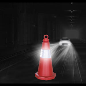 Özelleştirilmiş ucuz PE kaldırma halkası işareti varil anti-çarpışma reklam yansıtıcı trafik konisi - Product Image 2