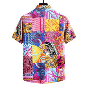 <span class=keywords><strong>Chemise</strong></span> de plage hawaïenne imprimée sur tout l'été 100% <span class=keywords><strong>coton</strong></span> pour hommes - Product Image 4