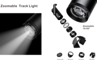 Luces LED de Riel COB Inteligentes y Modernas de Aluminio, 0-10V Dali Tuya, Regulables, con Haz de Luz Estrecho Ajustable de 10-55 Grados, 30W/35W, Alto CRI
