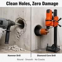 Machine de perçage de trous dans les murs en béton 220V 50Hz, perceuse à noyau humide pour tuyaux de climatisation, machine de perçage à noyau diamanté