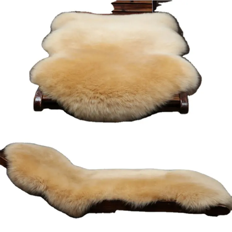 Sensheng da cừu vàng sản xuất tầng fur rug da cừu sàn chăn pelt