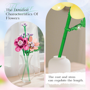 Woma nhà máy 13 bó hoa xây dựng khối đồ chơi thiết lập cho trẻ em người lớn mà không cần giấy gói (11160) - Product Image 4