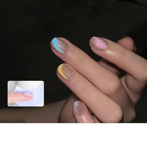 Cat Eye <b>Gel</b> <b>Nail</b> Polish <b>Set</b> with Magnet for Blue Glitter Holographic Cat Eye, Salon <b>Gel</b> Manicure and <b>Nail</b> Art DIY at Home - Product Image 5