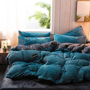 Tốt Nhất Bán <span class=keywords><strong>Flannel</strong></span> Bộ Đồ Giường Đặt Tấm Ga Giường Duvet Cover Tấm Phẳng Vỏ Gối Nữ Hoàng Vua Kích Thước Đặt Mua Sắm Trực Tuyến Số Lượng Lớn Các Mặt Hàng - Product Image 5
