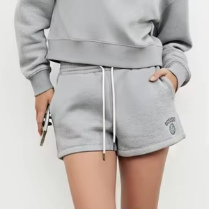 Shorts de sport décontractés en maille pour femmes, en gros, pour l'été, en jersey français, shorts de jogging vierges, shorts de sport pour femmes - Product Image 3