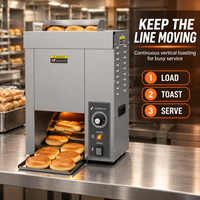Grille-pain vertical commercial pour pains à hamburger, machine à griller rapidement le pain pour les restaurants de poulet frit et de hamburgers