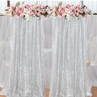 Rideau de fond en gaze brodée de sequins pour banquets de mariage, aménagement de lieux de réception, hôtels, fêtes et célébrations