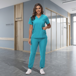 2026 Hot Sale Soft Polyester Hospital Nurse <b>Scrub</b> <b>Set</b> with Needle Detection Seamless Fusing for Unisex Nursing <b>Scrub</b> Uniforms - Product Image 2