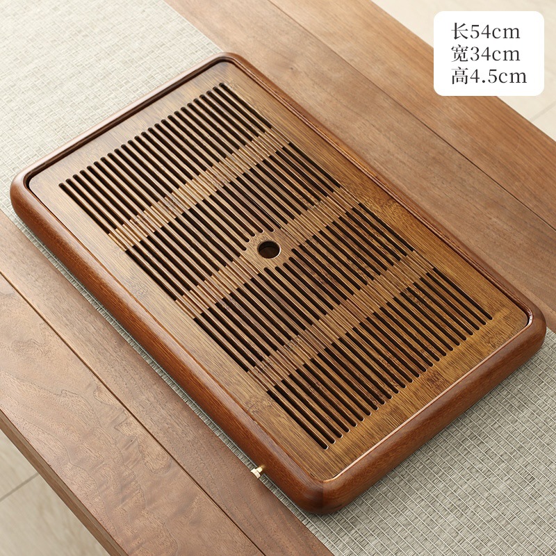 Rosewood tea tray, large size (53*33*4.5CM), with a BBQ tube.