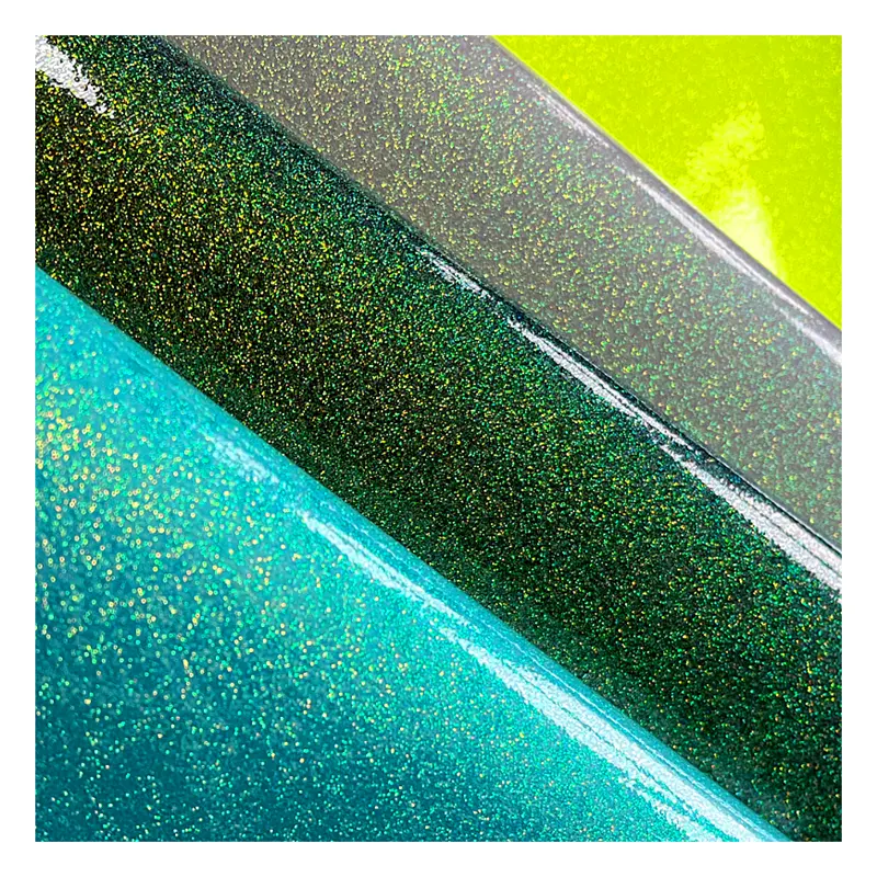Holographic shiny mirror synthetic leather fabric glitter fabric for shoes,handbags,decorative