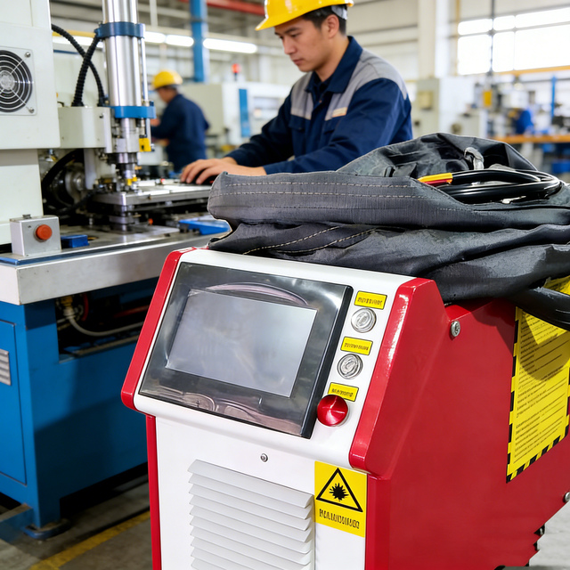 Pulsed Laser Cleaning Machine Mini Portable 300W for On-site Industrial Maintenance 100W