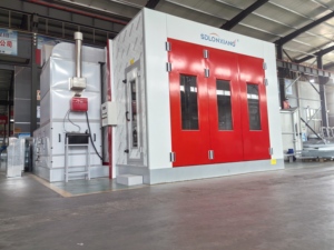 Cabine de peinture automobile Longxiang LX2S haute efficacité, système de chauffage diesel homologué CE, filtres haute performance, éclairage <span class=keywords><strong>LED</strong></span>, garantie 1 an - Product Image 3