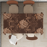 Nappe carrée moderne personnalisée en polyester/coton tissé uni et imperméable pour cuisine et salle à manger familiale – Prix de gros