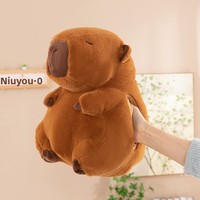 Coussin chauffe-mains Kapibala, chauffe-pieds en peluche Capybara, sac à eau chaude zippé, jouet en peluche, cadeau créatif
