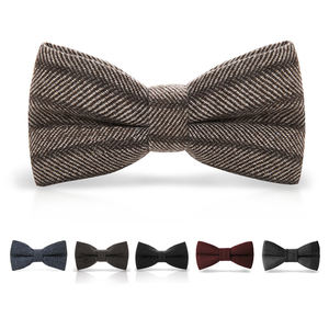 Nœud <span class=keywords><strong>Papillon</strong></span> de Soirée en Cachemire Marron Chameau Luxe pour Homme, Couleur Unie Rétro, Pré-noué pour Fête - Product Image 5