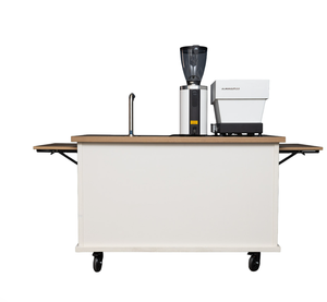 Houten afneembare draagbare 4-wielige fastfood-snack-koffiekar <span class=keywords><strong>bar</strong></span> mobiele winkel kan in de autokoffer worden geplaatst - Product Image 1