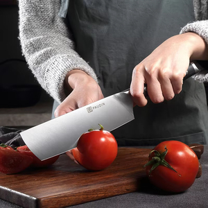 Paudin <span class=keywords><strong>GP4</strong></span> 7 pollici mannaia affilata Pro acciaio tedesco Nakiri coltello con resistente acqua G10 manico in fibra di vetro coltello da cucina - Product Image 6