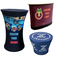 Comptoir promotionnel gonflable personnalisé avec graphismes, table portable pour stand de salon professionnel, mobilier de réception