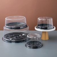 Boîte à gâteau en mousse ronde à étages de 3 à 14 pouces, boîte d'emballage transparente pour gâteau chiffon, boîte en plastique pour la cuisson et l'emballage
