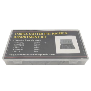 ZM 0685 150 Uds <span class=keywords><strong>Hitch</strong></span> R Pin Clip surtido Kit herramienta acero R tipo resorte Chaveta Pin forma de onda Clip dividido abrazadera pelo Tractor Pin - Product Image 2