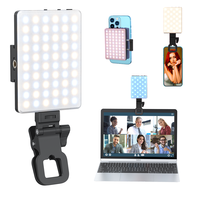 X.MAMEN Mini PINK Lampe à selfie portable rechargeable 5W 3 couleurs LED Lumière pour appareil photo Clip sur la photographie Vidéo Lumière pour téléphone portable