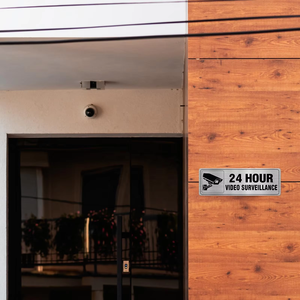 Letrero Impermeable de Aluminio con Precio de Fábrica Securun, Videovigilancia las 24 Horas, Resistente a la Oxidación, Accesorios para Puertas y Ventanas de Escuelas y Oficinas - Product Image 4