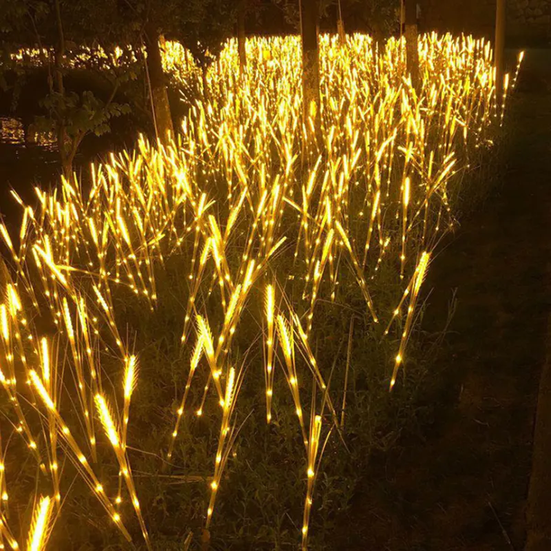 휴일 크리스마스 도매 실내 및 야외 자연 LED 밀 빛 정원 장식 풍경 조명