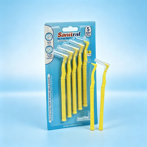 Brosse interdentaire en forme de L pour appareils orthodontiques, en bambou et plastique, écologique, réutilisable, mini brosse à <span class=keywords><strong>dents</strong></span> portable de voyage pour <span class=keywords><strong>les</strong></span> <span class=keywords><strong>dents</strong></span> - Product Image 4