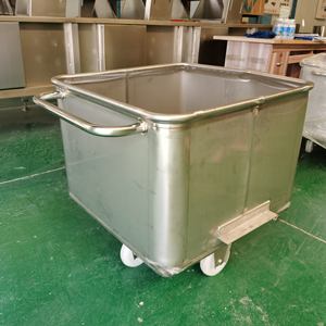 200l Roestvrijstalen Vlees <span class=keywords><strong>Trolley</strong></span> Food Grade 304 Metalen <span class=keywords><strong>Hopper</strong></span> Vlees Voedselverwerkende Machines - Product Image 3