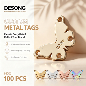 Etiquetas de Metal Personalizadas con Logotipo Cosido, Etiquetas de Metal con Nombre de Marca Privada para Ropa y Bolsos de Cuero - Product Image 1