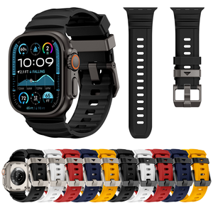 สายรัดข้อมือซิลิโคน OEM พรีเมียม ความหนาแน่นสูง ใช้แทนสายเดิมได้ ใช้งานร่วมกับ Apple Watch IWatch 11 10 9 8 7 - Product Image 1