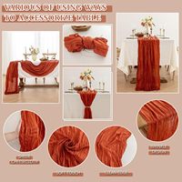 En gros Chemin de table en gaze froissée pour la maison et les tables de mariage