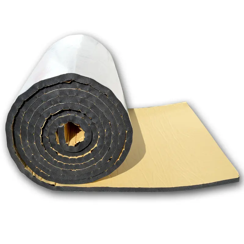 Borracha preta ar condicionado placa plástica b1 material de isolamento com isolamento do telhado da folha de alumínio