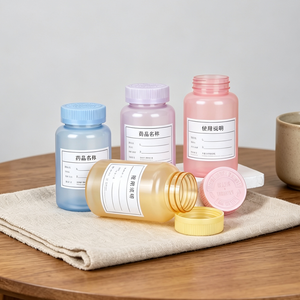 Bouteille en PET givré de qualité médicale de 100 ml, bouteille pour compléments alimentaires, bouteille pour pilules pharmaceutiques, bouteille en plastique avec bouchon à vis - Product Image 3