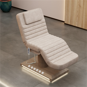 Lit de beauté moderne entièrement électrique, lit de massage de qualité professionnelle, lit de tatouage des sourcils, dossier incurvé réglable, lit esthétique médical - Product Image 1