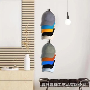 Wall Mounted Hat Rack <b>Baseball</b> <b>Cap</b> Display Organizer 3 Tier <b>Storage</b> For Entryway Bedroom Living Room - Product Image 1